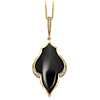 Onyx and Yellow Gold Pendant